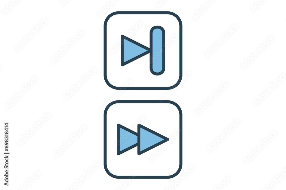 forward icon. icon related to basic web and UI. suitable for web site, app, user interfaces, printable etc. flat line icon style. simple vector design editable forward icon. icon related to basic web and UI. suitable for web site, app, user interfaces, printable etc. flat line icon style. simple vector design editable
