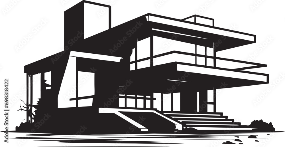 Chic Habitat Vision Stylish House Design Vector Emblem Urban Elegance Modern House Design Vector Emblem Chic Habitat Vision Stylish House Design Vector Emblem Urban Elegance Modern House Design Vector Emblem