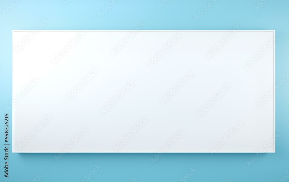 Naklejka premium AI generated illustration of a white copyspace on a blue wall