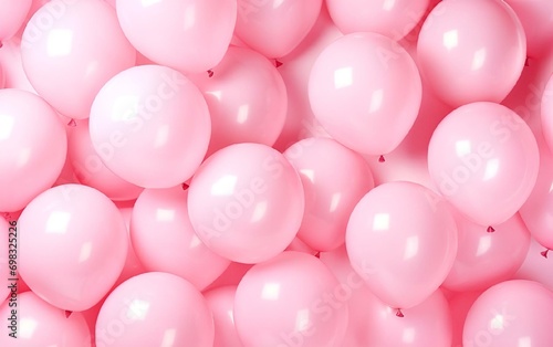 AI generated illustration of an abundance of pale pink balloons