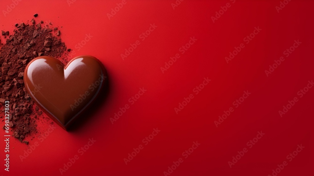 two chocolate hearts, with a splash of milk on the top