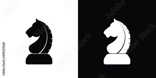 Black and white chess knight  © ThejCreation