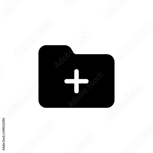 add new folder icon, file document plus icon sign - save folder file icon. web vector icon