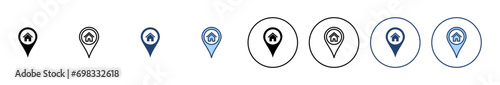 Address icon vector. home location sign and symbol. pinpoint