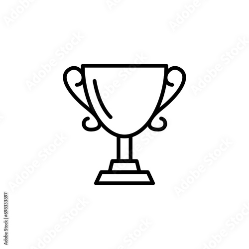 Trophy outline icons, award minimalist vector illustration ,simple transparent graphic element .Isolated on white background