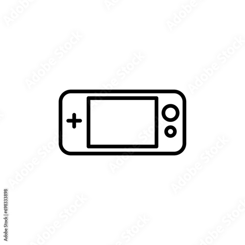 Handheld console outline icons, gaming minimalist vector illustration ,simple transparent graphic element .Isolated on white background