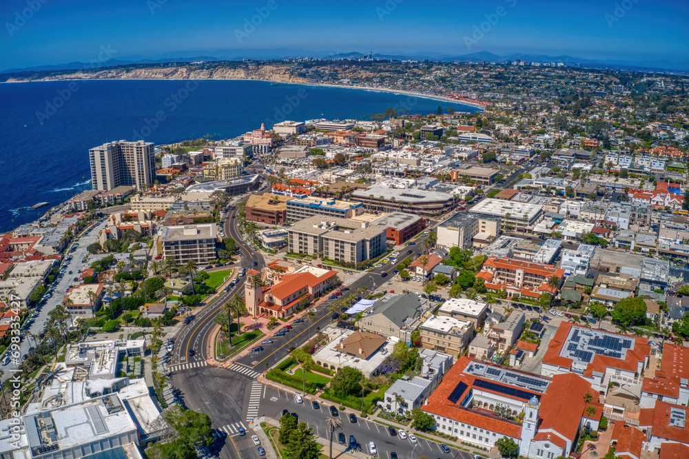 Aerial View of the La Jolla Neighborhood of San Diego, California