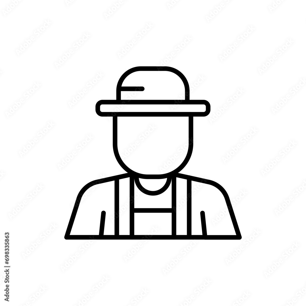 Gardener outline icons, gardening minimalist vector illustration ,simple transparent graphic element .Isolated on white background Gardener outline icons, gardening minimalist vector illustration ,simple transparent graphic element .Isolated on white background