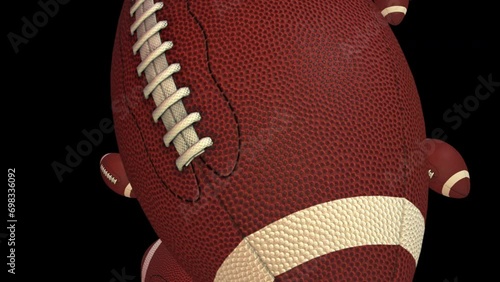 American Football Ball Transition Animation. 4 Items. 4K. Alpha Channel. Drag and Drop. Can be Used Horizontally and Vertically.