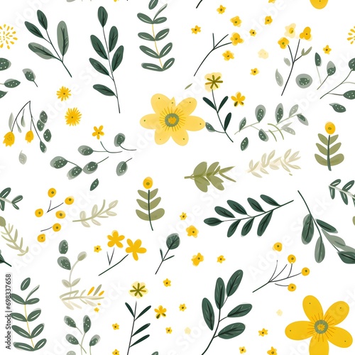 Wallpaper Mural seamless floral pattern Torontodigital.ca