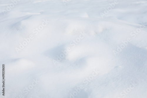 White snow as background, closeup. Winter season © New Africa