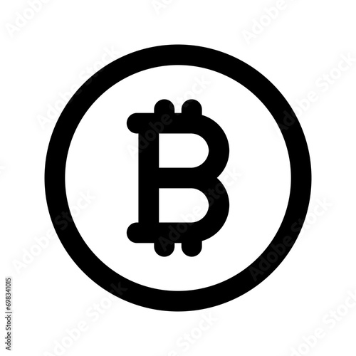 bitcoin line icon