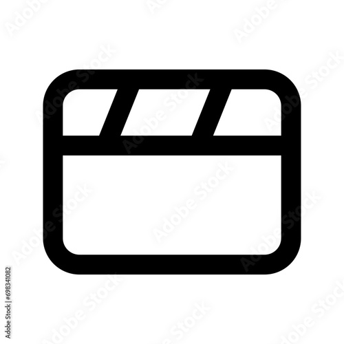 clapperboard line icon