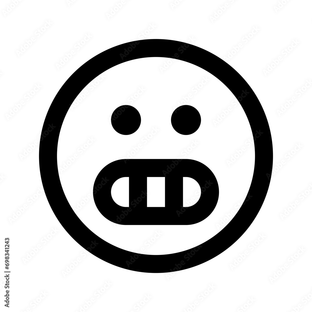 grinning line icon grinning line icon