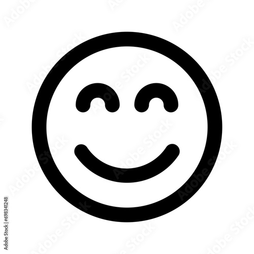 happiness line icon