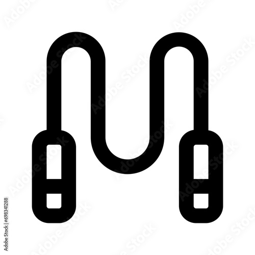jumping rope line icon