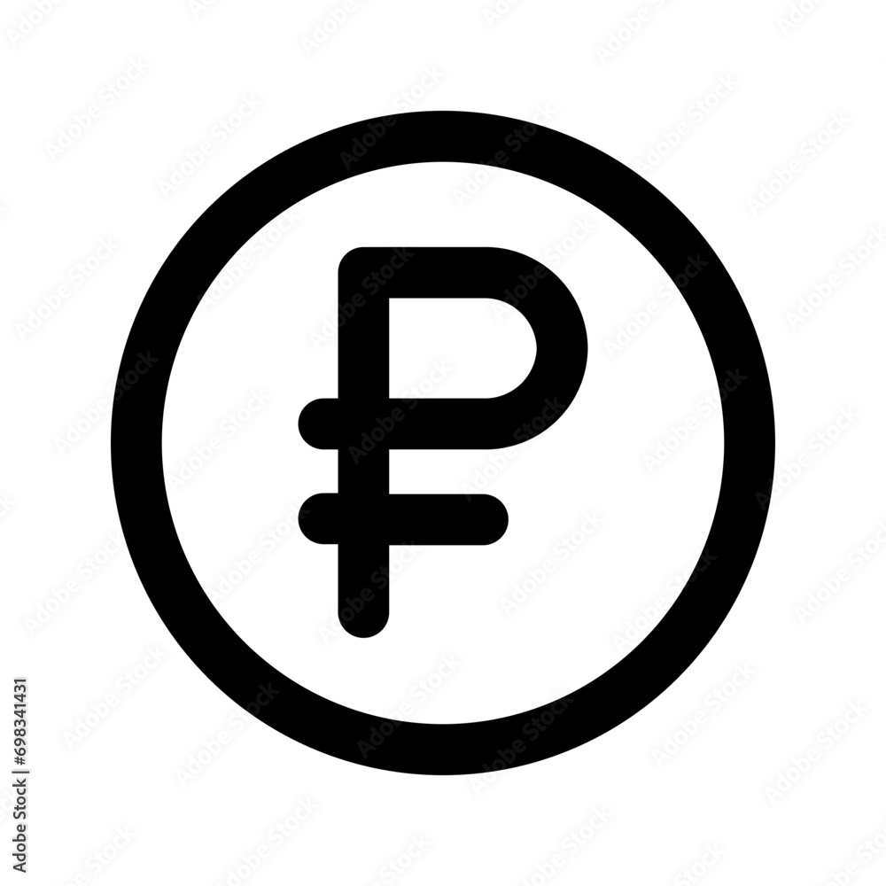 ruble line icon ruble line icon