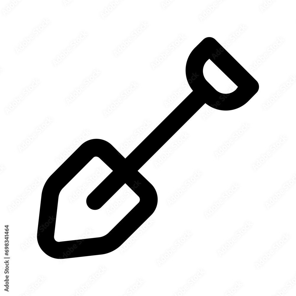 shovel line icon