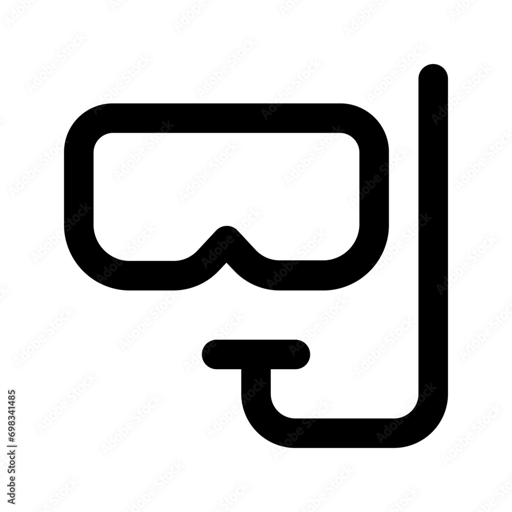 snorkel line icon snorkel line icon
