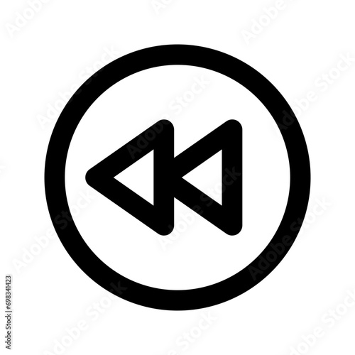 Free Download rewind line icon - GFXLoad