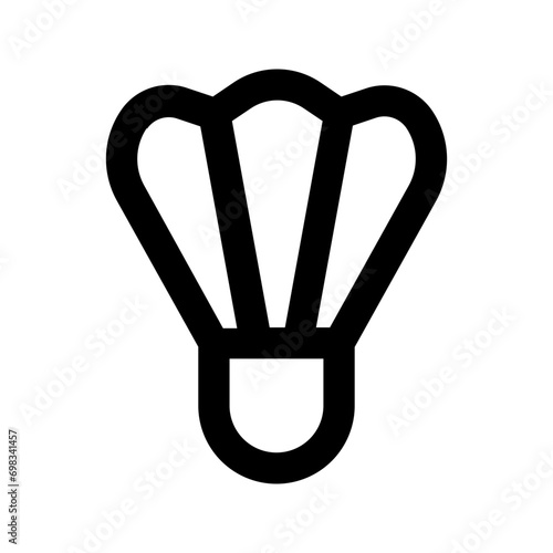 shuttlecock line icon
