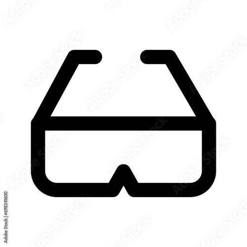 3d glasses line icon