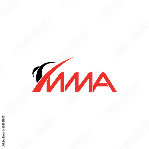 MMA  logo design timeless emblem brand identity logotype abstract minimalist monogram typography vector editable	