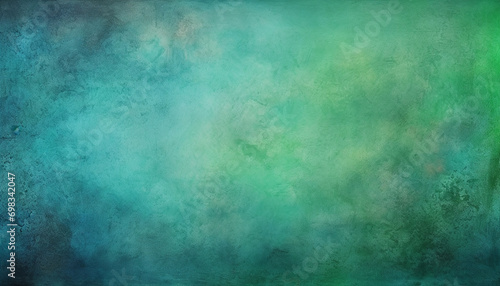 green blue grunge background with space