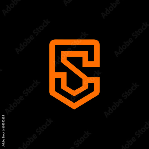 SC Letter Initial Logo Design Template Vector Illustration