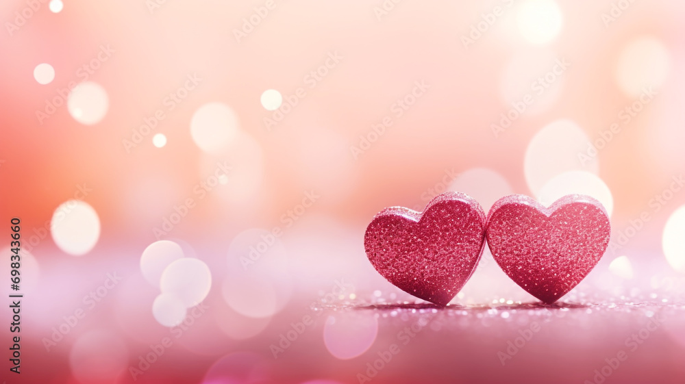 Valentine's Day background with hearts