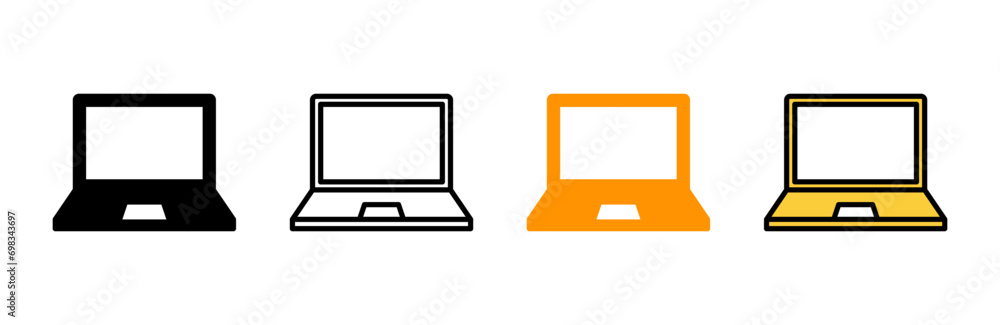 Laptop icon set vector. computer sign and symbol Laptop icon set vector. computer sign and symbol