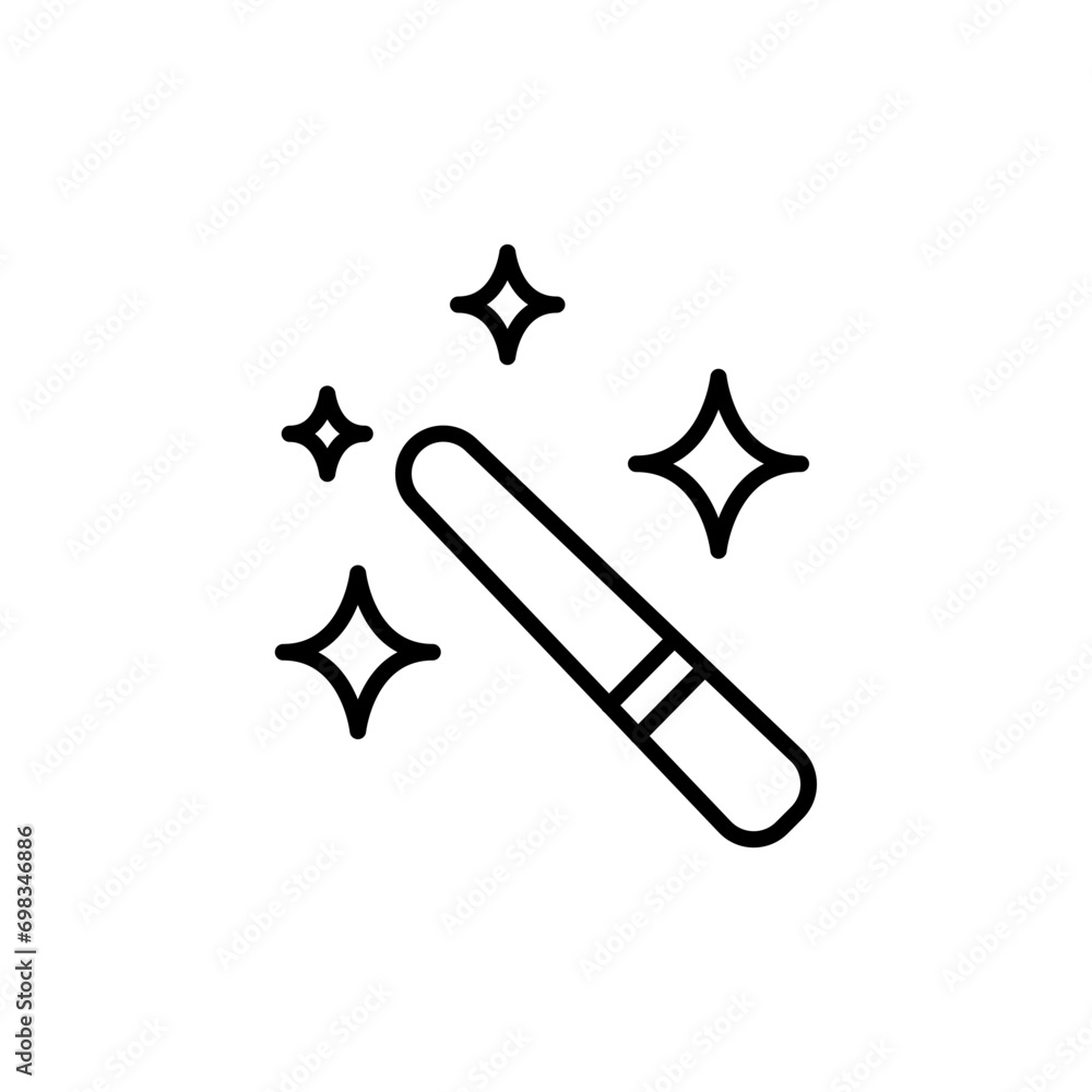 Magic wand outline icons, graphic design minimalist vector illustration ,simple transparent graphic element .Isolated on white background Magic wand outline icons, graphic design minimalist vector illustration ,simple transparent graphic element .Isolated on white background