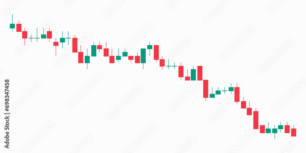 Bearish candlestick graph chart of stock, Candlestick trading graph, Market investment exchange. Candlestick Pattern in bearish market. forex trading. Candlestick trading graph isolated on white Bearish candlestick graph chart of stock, Candlestick trading graph, Market investment exchange. Candlestick Pattern in bearish market. forex trading. Candlestick trading graph isolated on white