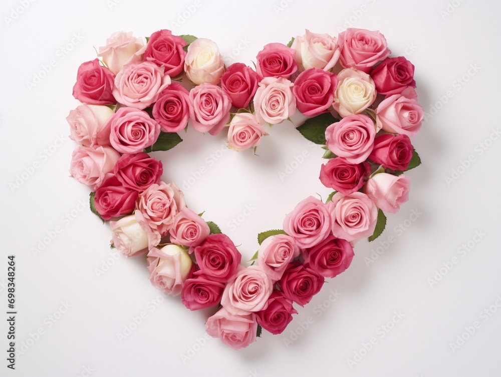 rose wreath made of heart shape rose wreath made of heart shape