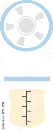 Breastfeeding equipment, breast pump Illustration 