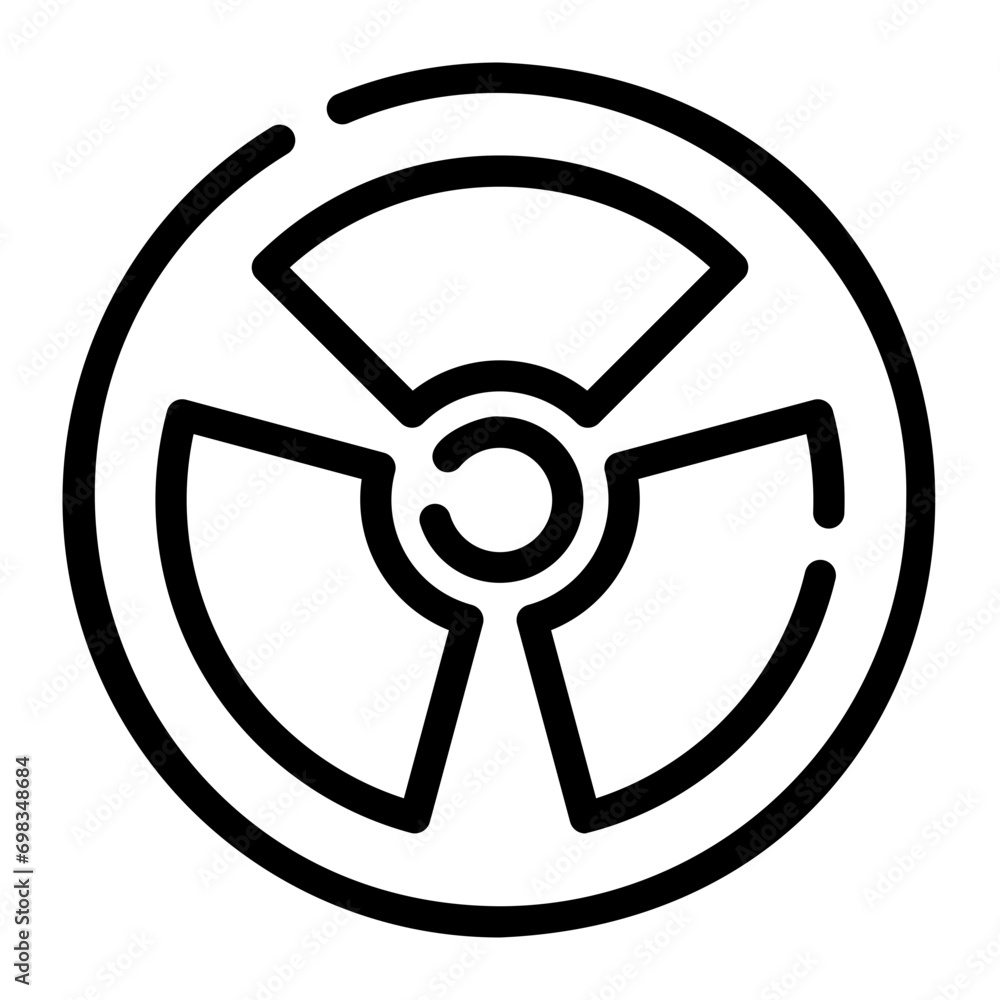 Obraz premium radiation Line Icon