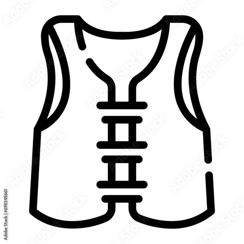 life jacket Line Icon