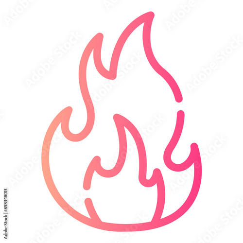 fire Line Gradient Icon