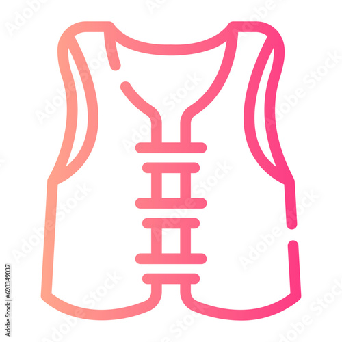 life jacket Line Gradient Icon