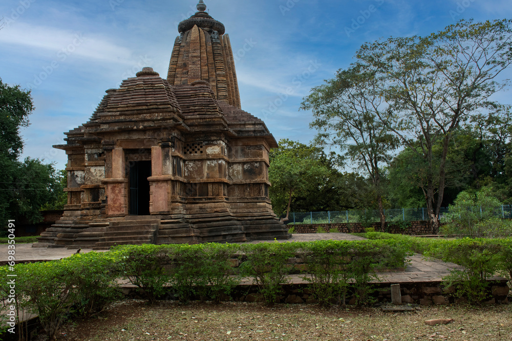 8th December, 2023, Chitrakote, Chattisgarh, India: Beautiful view of temple, Narayanpal Temple, Narayanpal, Chhattisgarh, India. Vishnu Temple constructed 11th century. Contemporary to Khajuraho.