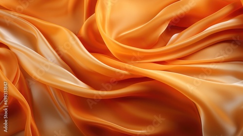 orange color luxury silk cloth texture.