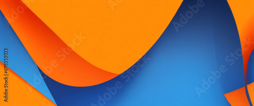 Fondo geométrico azul mínimo. Composición de formas dinámicas con líneas naranjas. Fondo abstracto gráfico futurista hipster moderno. Diseño de textura de fondo abstracto vectorial, cartel brillante,  photo