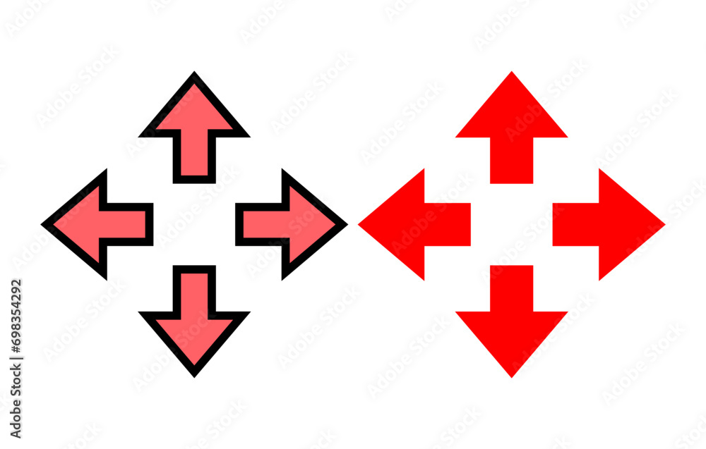 Fullscreen Icon set illustration. Expand to full screen sign and symbol. Arrows symbol Fullscreen Icon set illustration. Expand to full screen sign and symbol. Arrows symbol