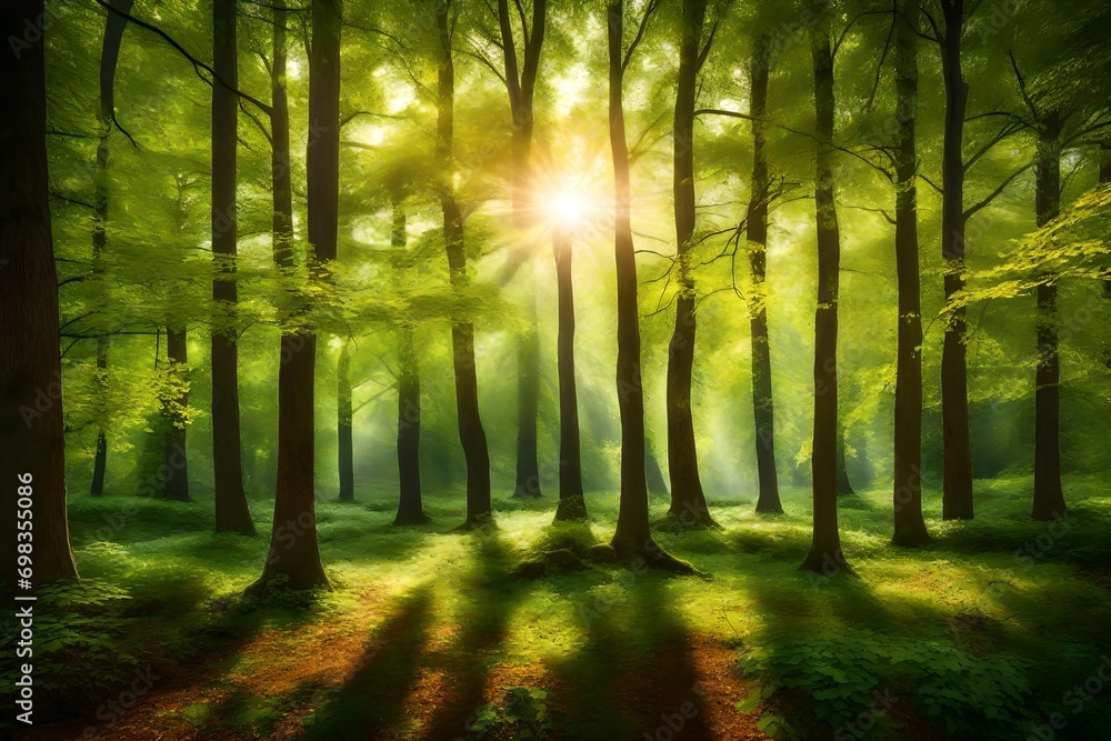 Obraz premium morning in the woods