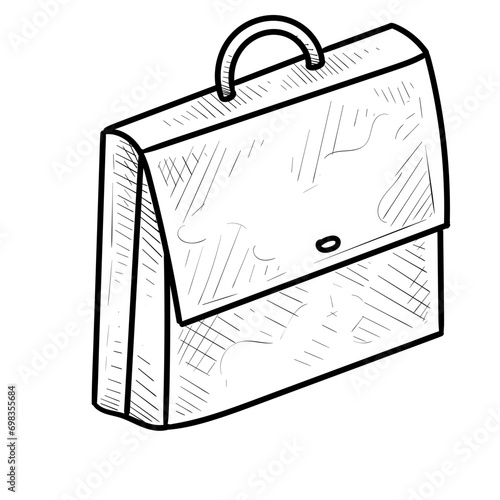 briefcase handdrawn illustration
