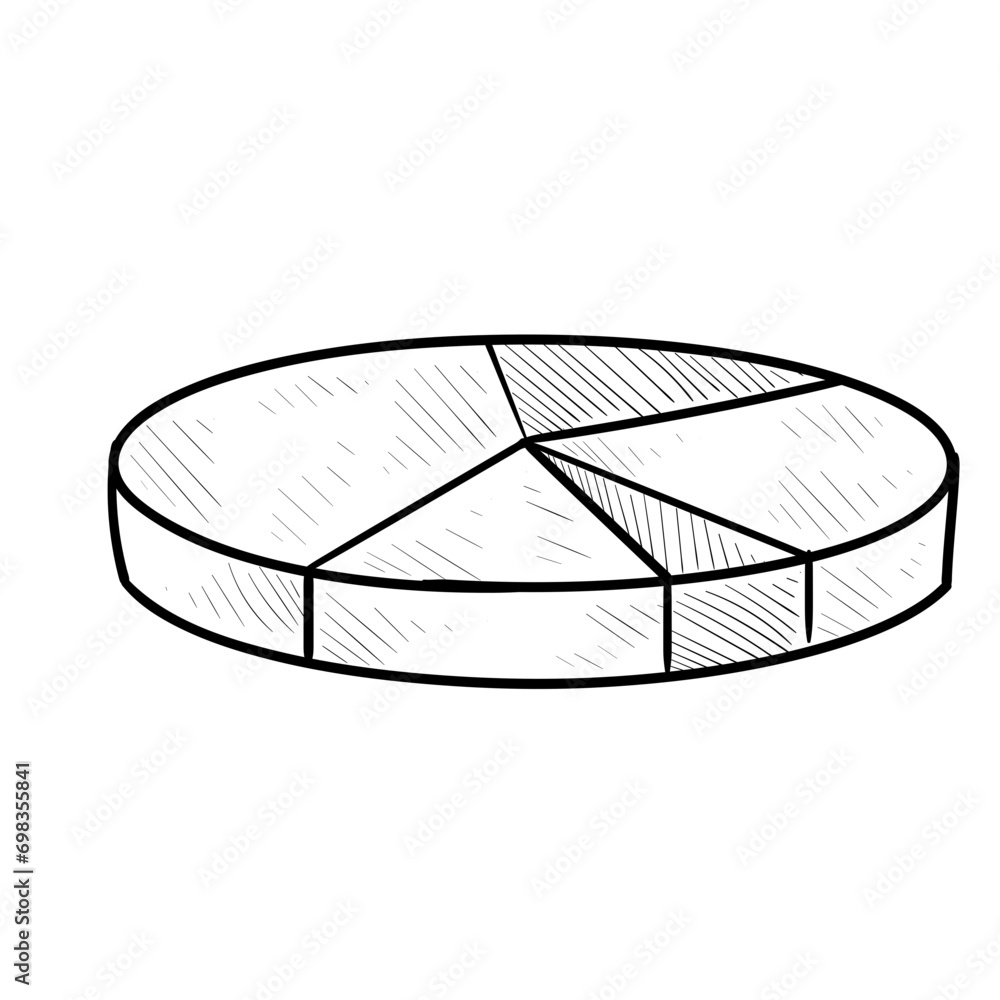 pie chart handdrawn illustration pie chart handdrawn illustration