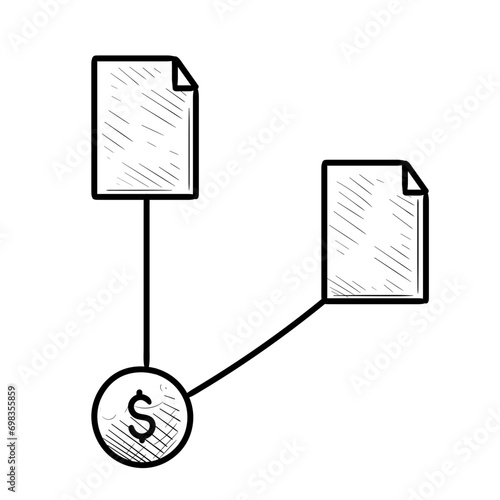 financial statements handdrawn illustration