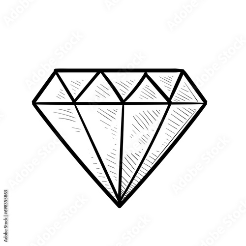 diamond jewelry handdrawn illustration