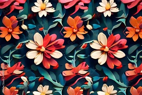 seamless pattern with flowers