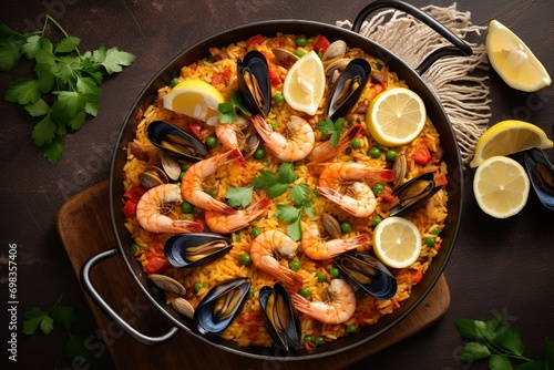 Seafood paella 